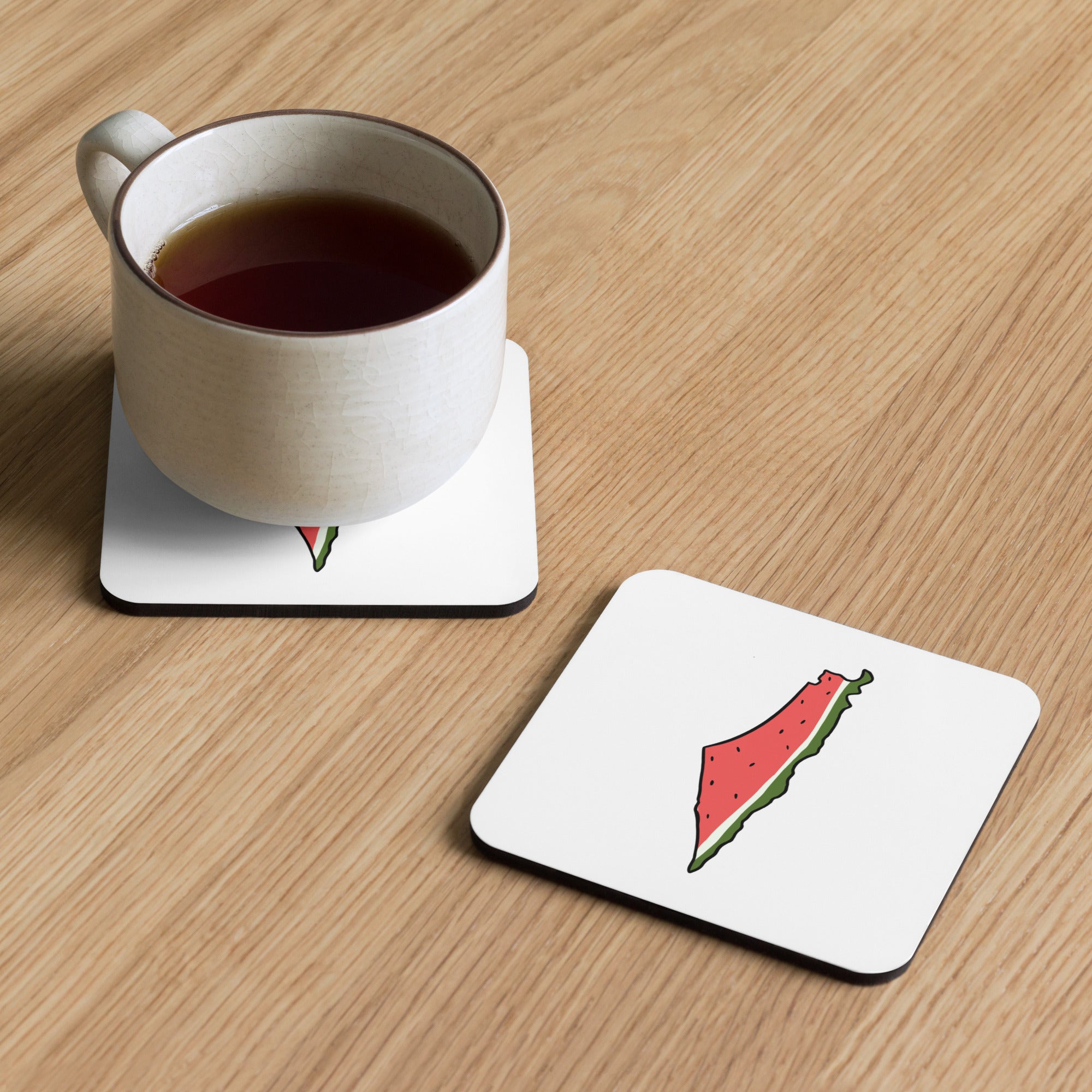 Watermelon Palestine Map Coaster