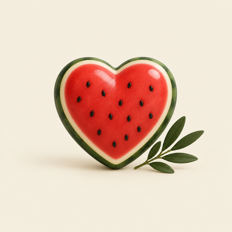 Watermelon heart with an olive branch, Monthly Supporter