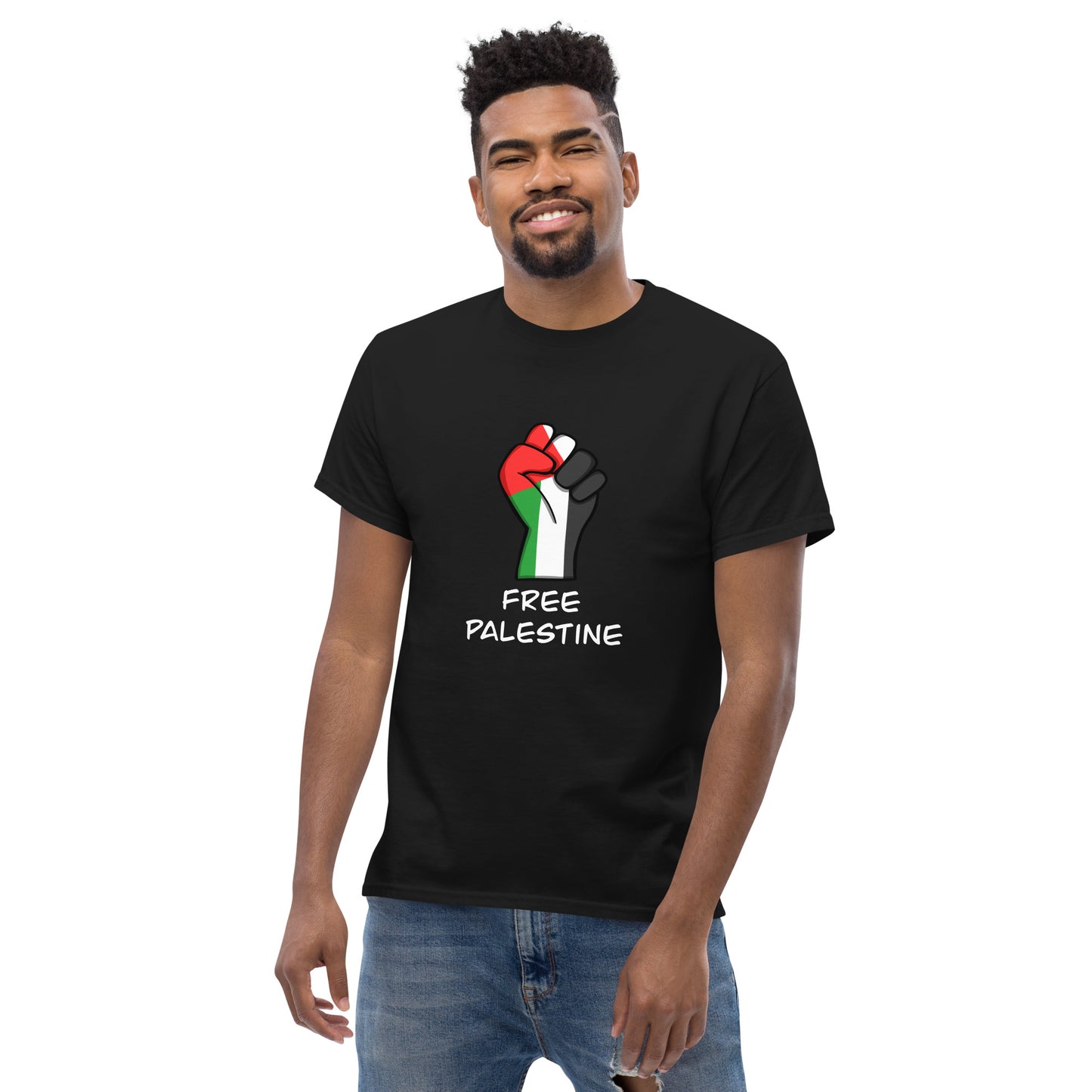 Free Palestine T-Shirt - Black – All Things Palestine