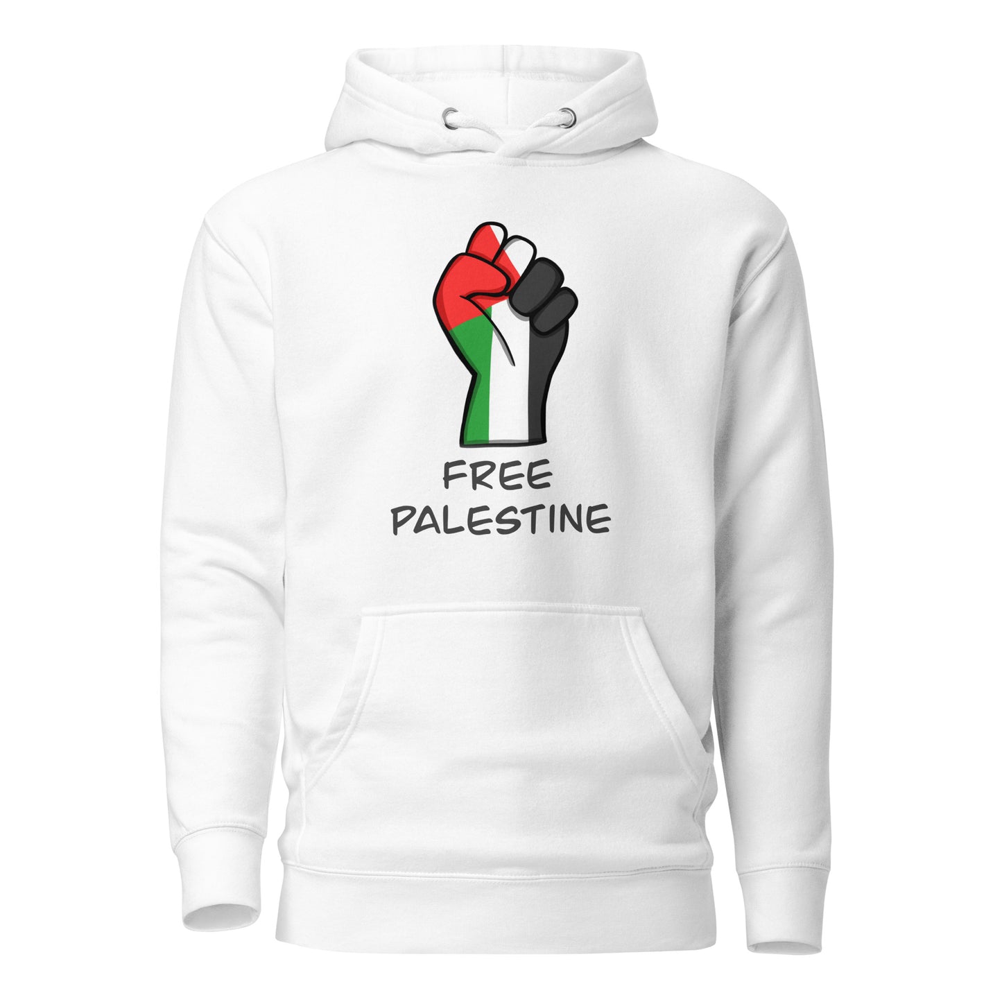 Free Palestine Hoodie - White