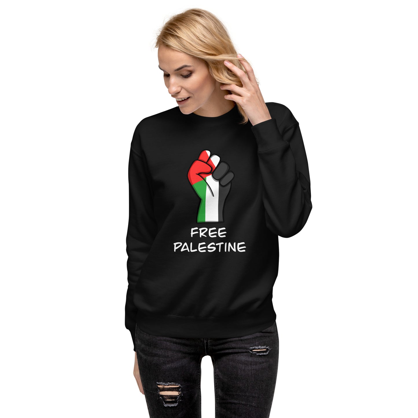 Free Palestine Sweatshirt - Black